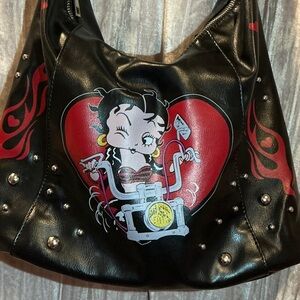 Betty Boop Black and Red Shoulder Bag